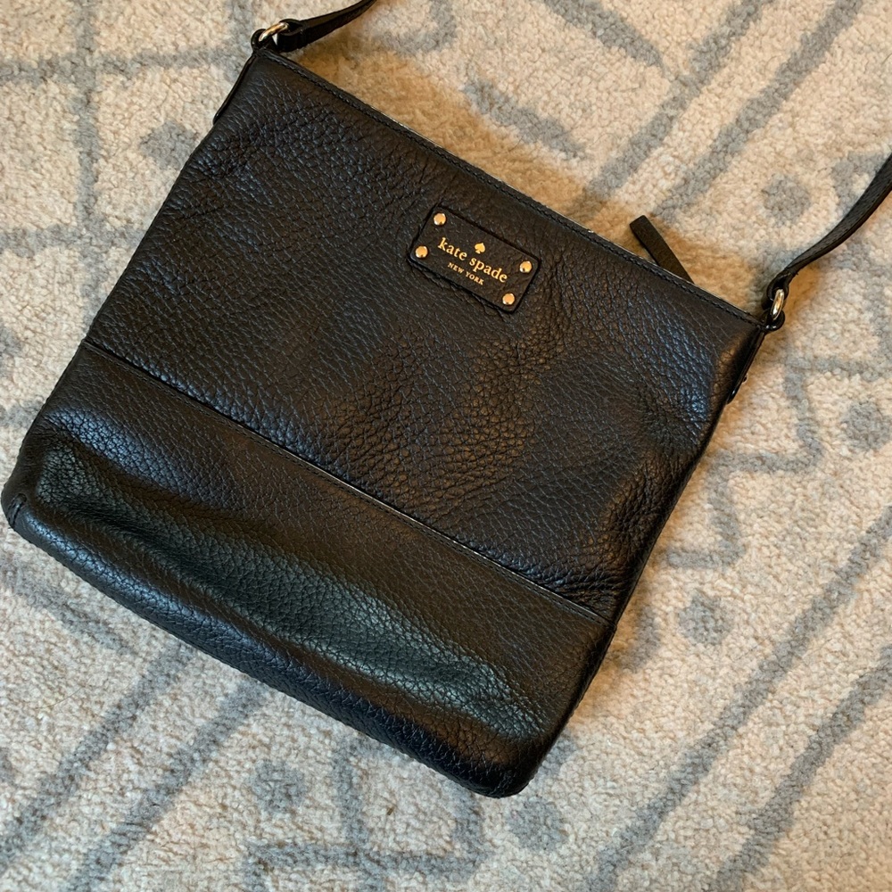 Kate spade black leather crossbody
